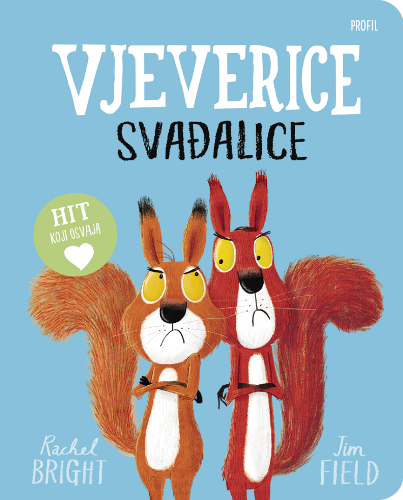 Naslovnica knjige Vjeverice svađalice s dvije ljutite vjeverice